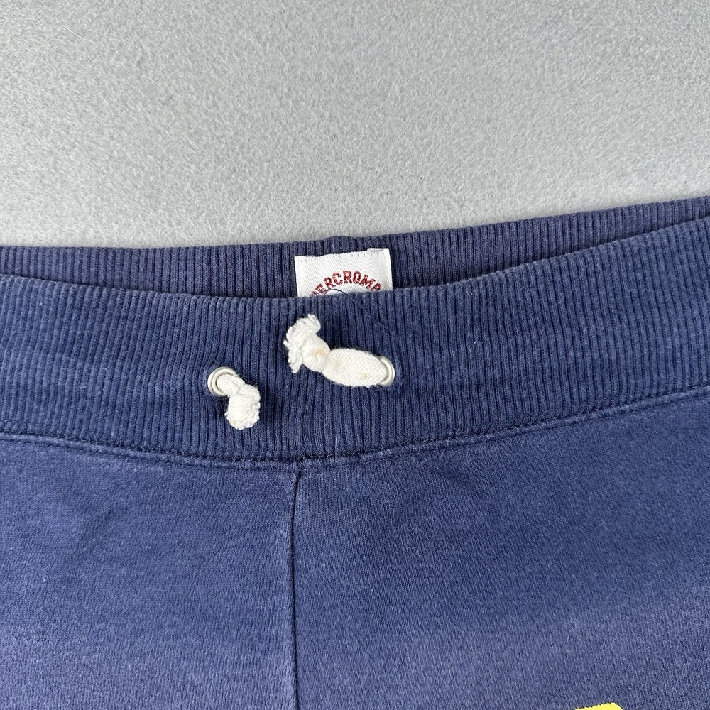 Vtg 90s Abercrombie & Fitch Sweat Shorts Women's Medium Blue University Cut Off - Picture 5 of 16